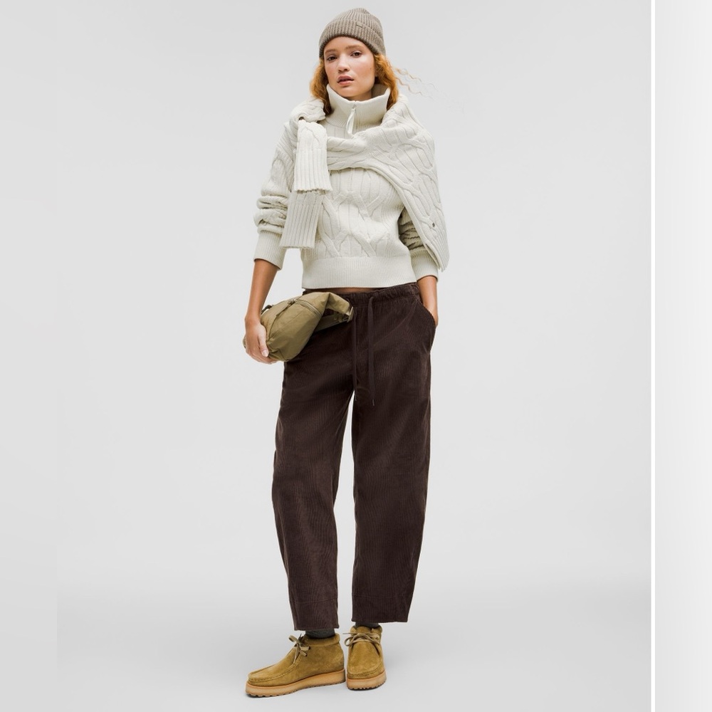 Lululemon Corduroy Relaxed Mid Rise Pull-On Pant